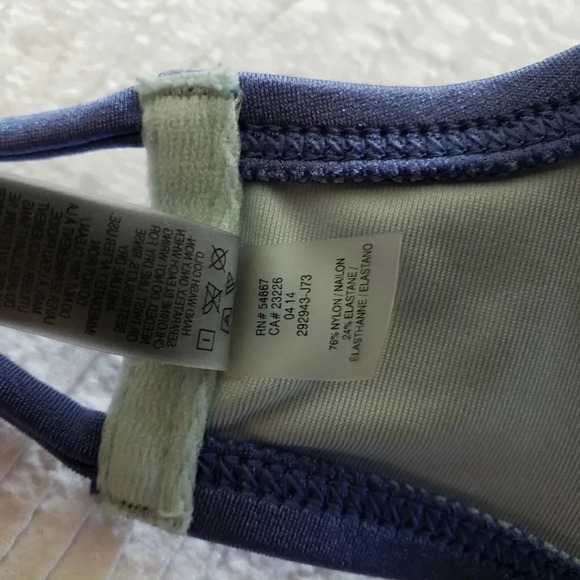 Victoria's Secret Swim BOMBSHELL Add-2-Cups BIKINI Top 32C Shiny Blue J73 - Picture 8 of 9